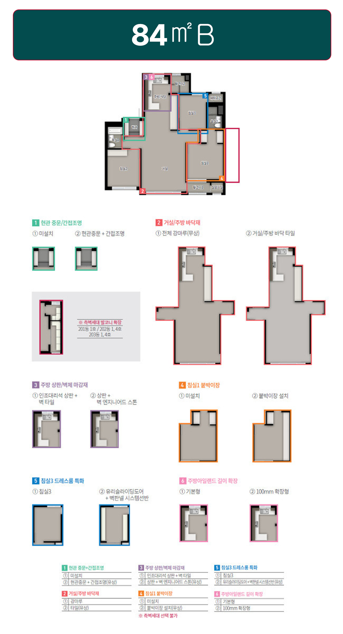 달성파크 푸르지오힐스테이트 84b타입 평면도